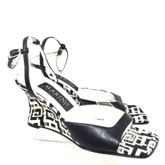 black designer wedges